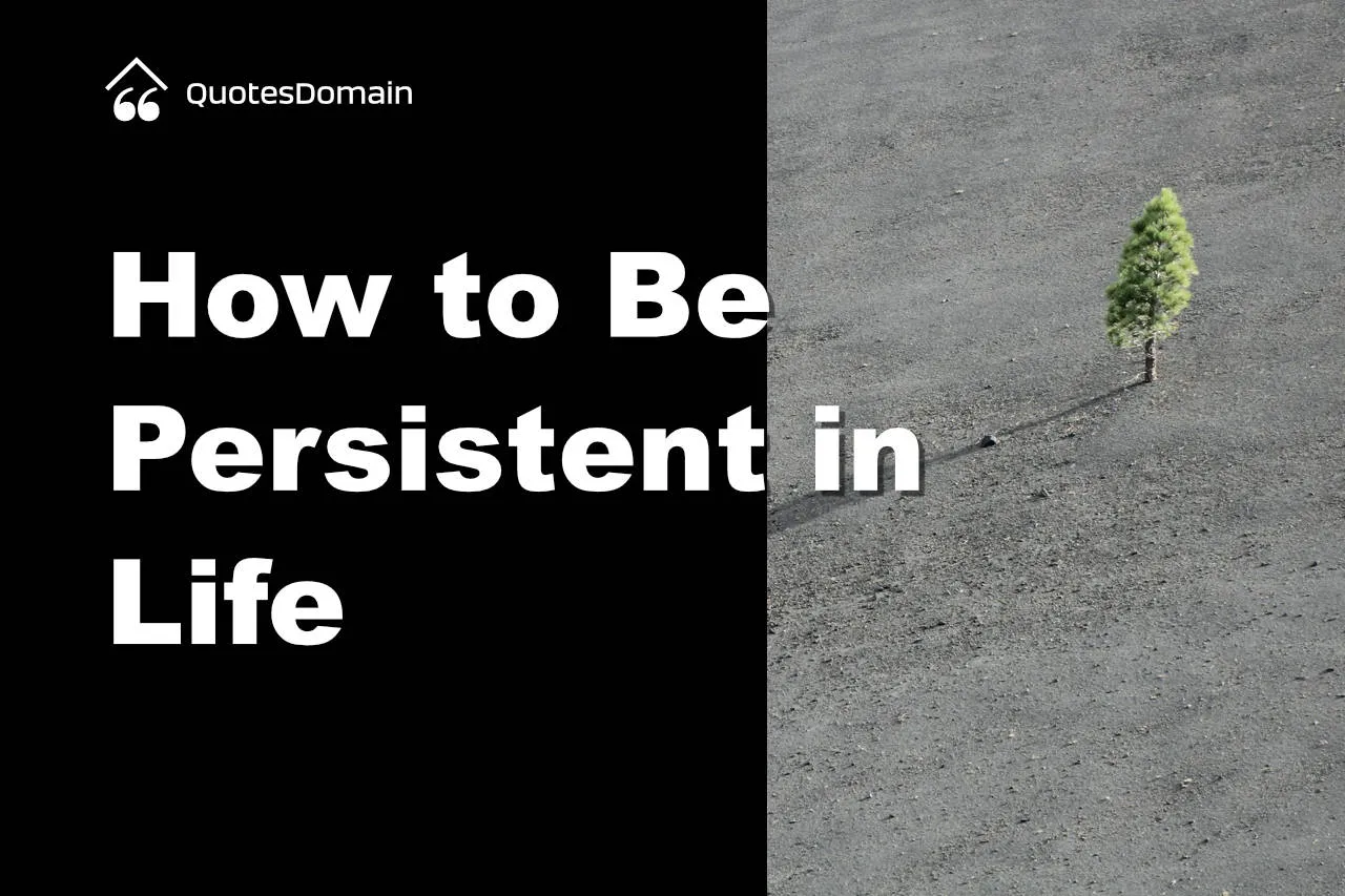 Become persistent in life